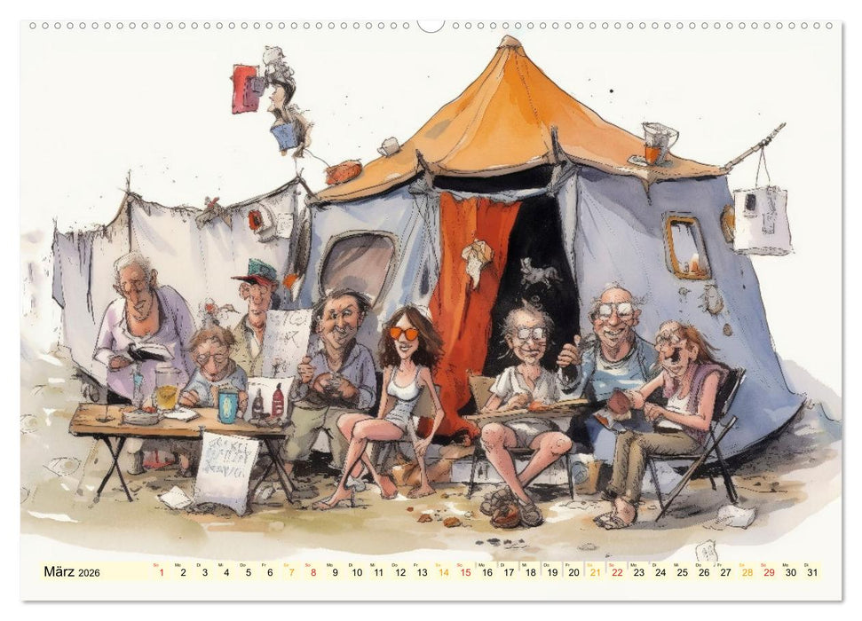 Lustiges Zelten (CALVENDO Wandkalender 2026)
