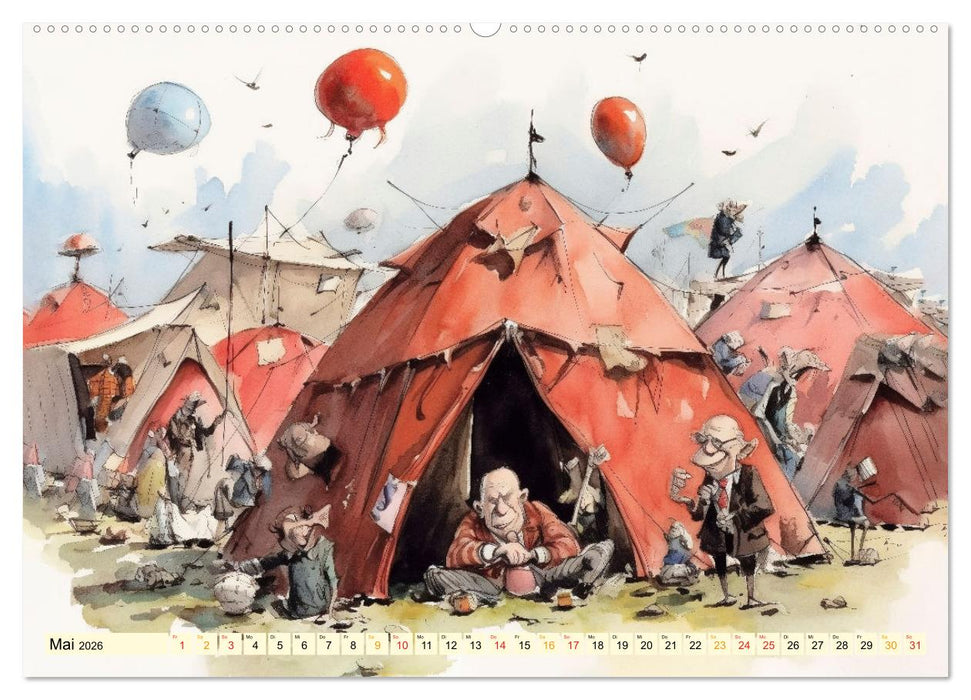 Lustiges Zelten (CALVENDO Wandkalender 2026)