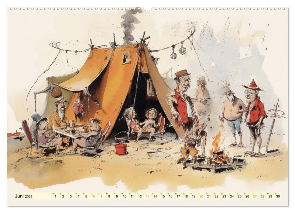Lustiges Zelten (CALVENDO Wandkalender 2026)