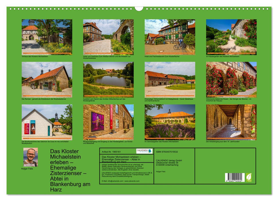 Das Kloster Michaelstein erleben – Ehemalige Zisterzienser – Abtei in Blankenburg am Harz (CALVENDO Wandkalender 2026)