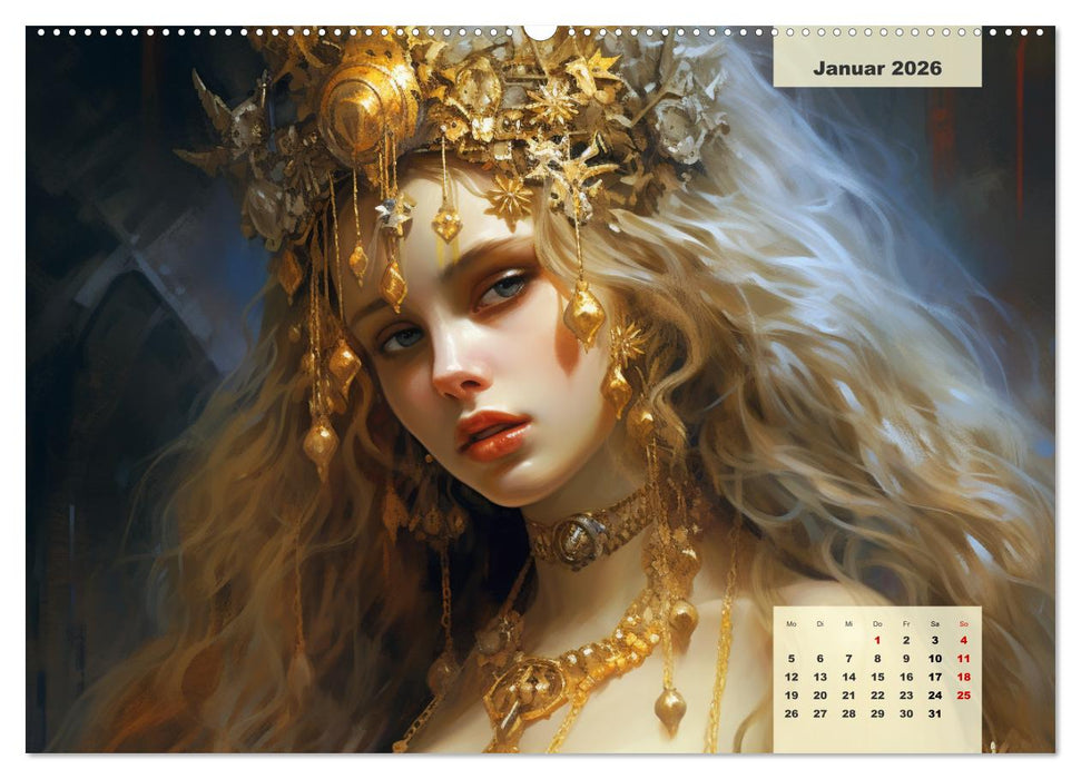 Goldene Anmut. Verträumt, sinnlich und verführerisch (CALVENDO Wandkalender 2026)