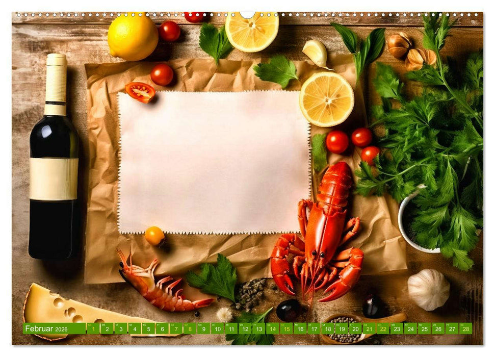 Kulinarische Notizen - Notiere deine besten Pastarezepte (CALVENDO Premium Wandkalender 2026)