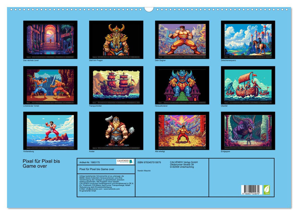 Pixel für Pixel bis Game over (CALVENDO Wandkalender 2026)