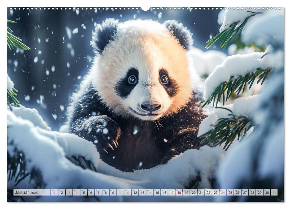 Die Abenteuer des kleinen Panda (CALVENDO Premium Wandkalender 2026)