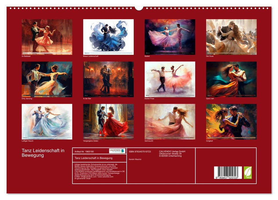 Tanz Leidenschaft in Bewegung (CALVENDO Premium Wandkalender 2026)