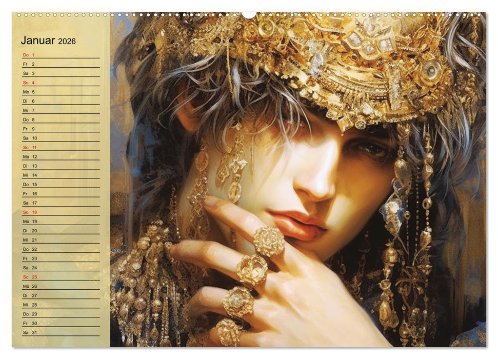 Golden Boys. Feminin, sinnlich, verführersich und schön (CALVENDO Wandkalender 2026)