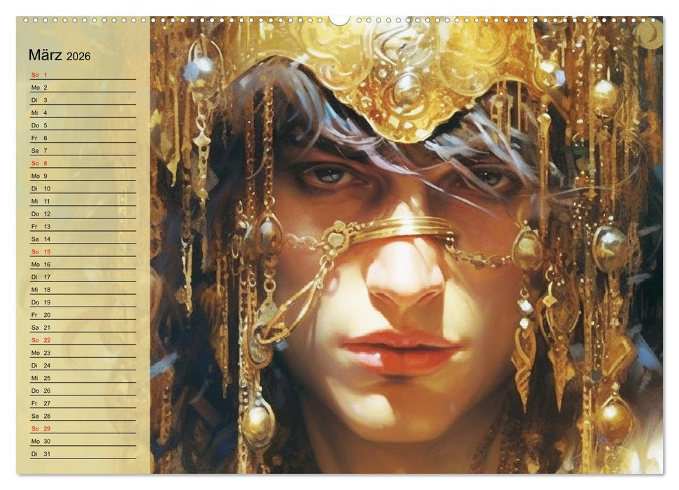 Golden Boys. Feminin, sinnlich, verführersich und schön (CALVENDO Wandkalender 2026)