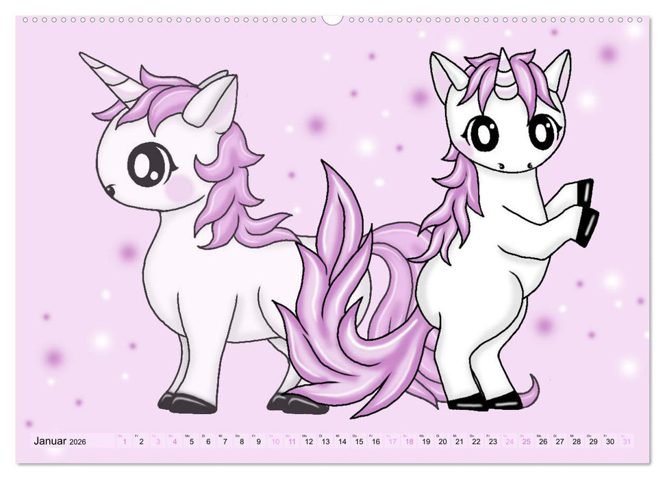 niedliche Kawaii Tiere (CALVENDO Wandkalender 2026)