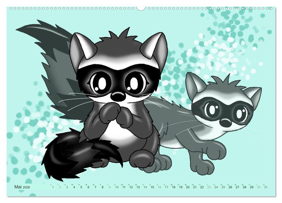 niedliche Kawaii Tiere (CALVENDO Wandkalender 2026)