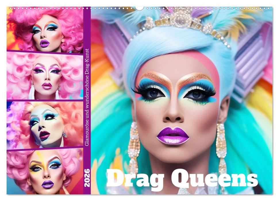 Drag Queens. Glamouröse und wunderschöne Drag-Kunst (CALVENDO Wandkalender 2026)