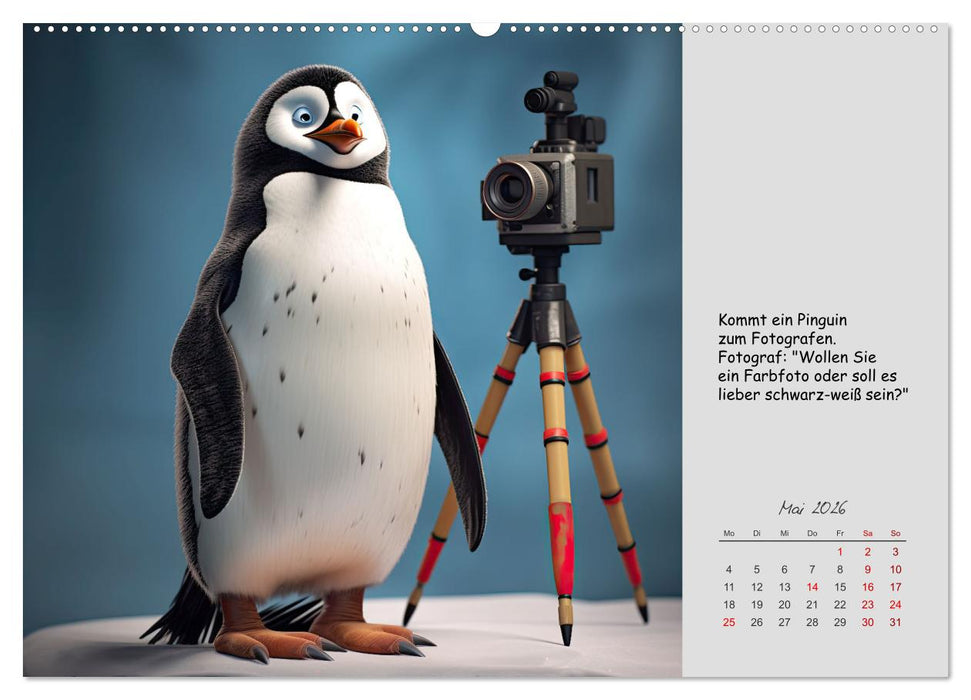 Coole Tierwitze (CALVENDO Wandkalender 2026)