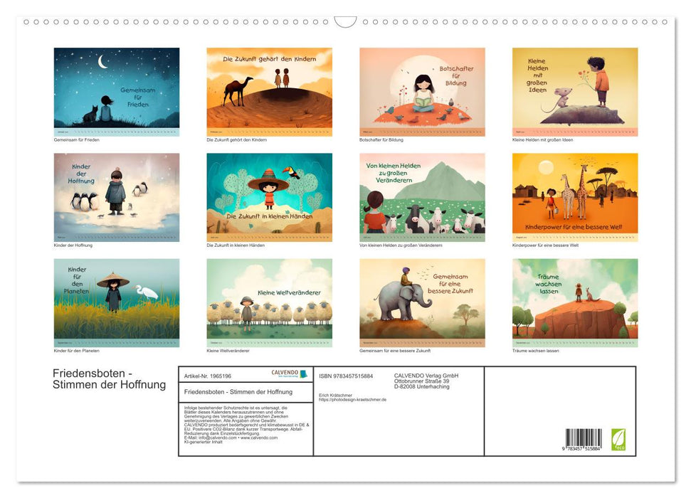Friedensboten - Stimmen der Hoffnung (CALVENDO Wandkalender 2026)