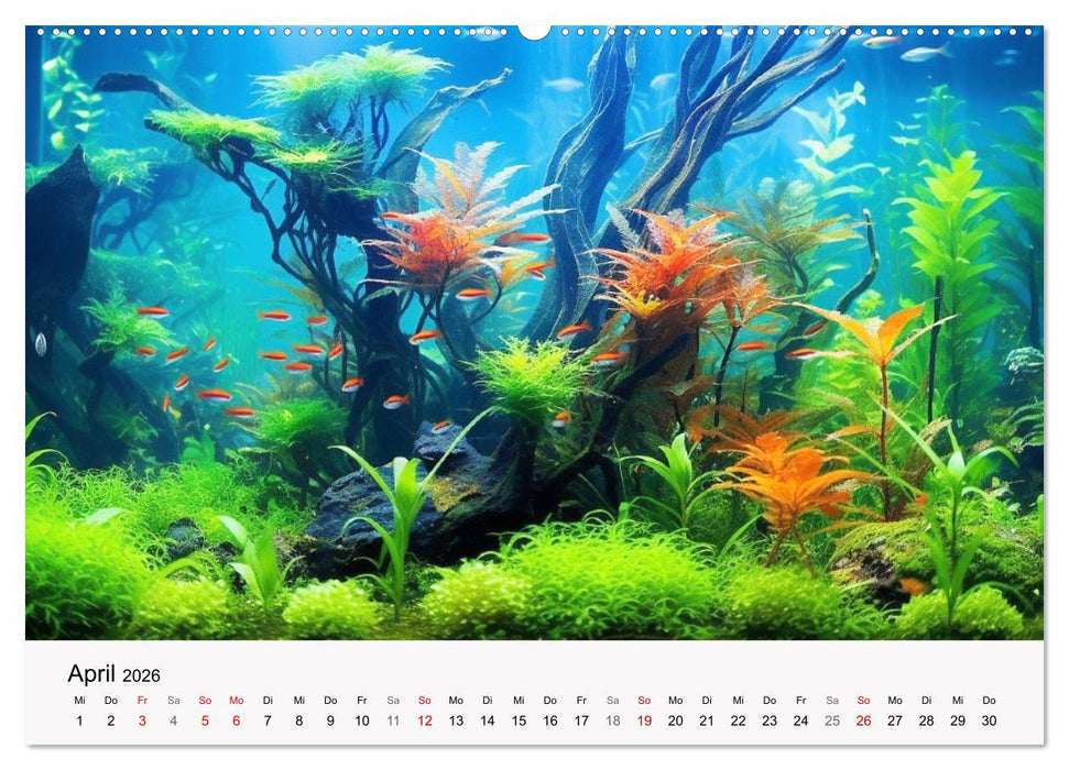 Pflanzen im Süßwasseraquarium. Gartenkunst im Fischbecken (CALVENDO Premium Wandkalender 2026)