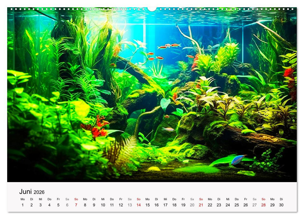 Pflanzen im Süßwasseraquarium. Gartenkunst im Fischbecken (CALVENDO Premium Wandkalender 2026)