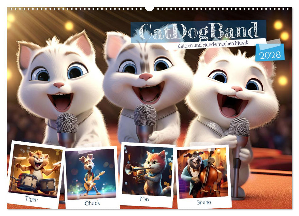 CatDogBand (CALVENDO Wandkalender 2026)