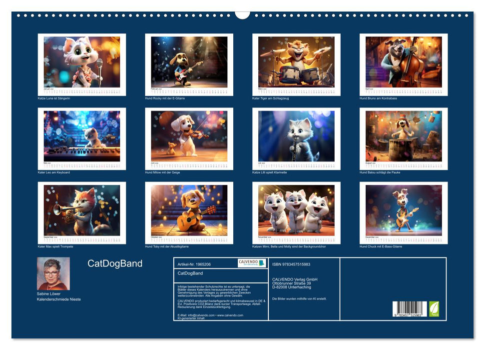 CatDogBand (CALVENDO Wandkalender 2026)