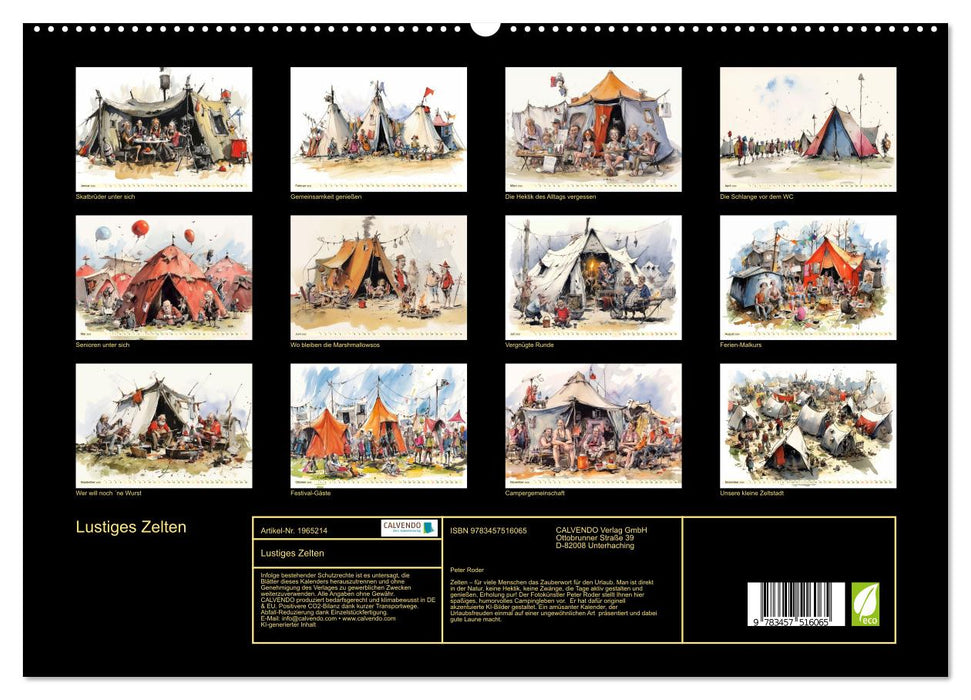 Lustiges Zelten (CALVENDO Premium Wandkalender 2026)