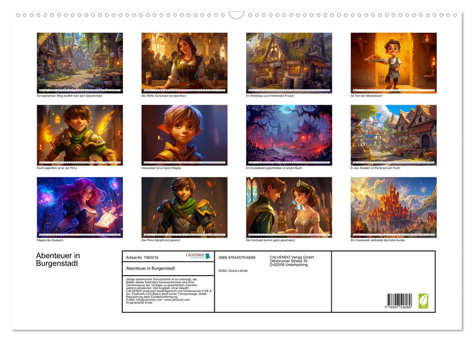 Abenteuer in Burgenstadt (CALVENDO Wandkalender 2026)