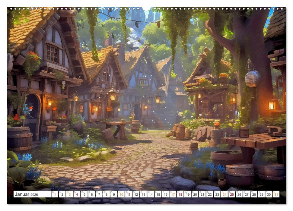 Abenteuer in Burgenstadt (CALVENDO Wandkalender 2026)