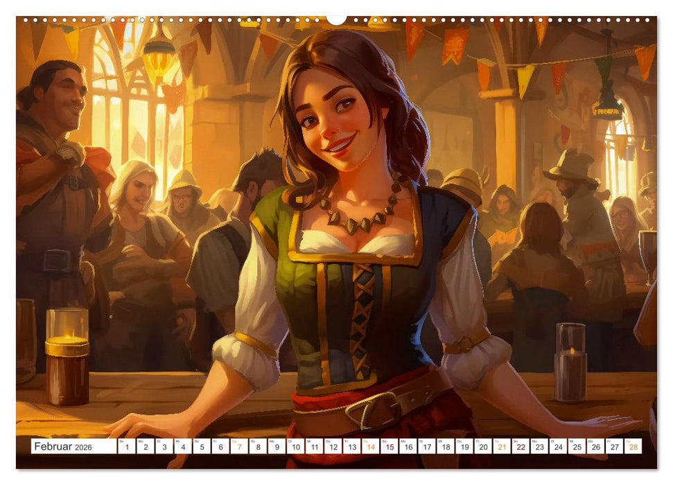 Abenteuer in Burgenstadt (CALVENDO Wandkalender 2026)