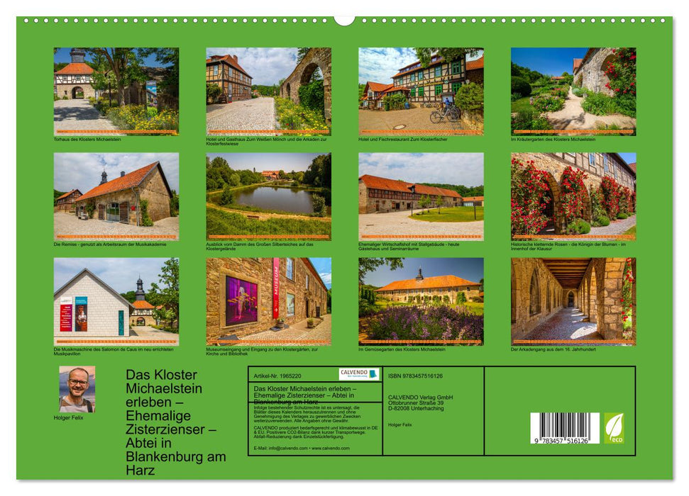 Das Kloster Michaelstein erleben – Ehemalige Zisterzienser – Abtei in Blankenburg am Harz (CALVENDO Premium Wandkalender 2026)