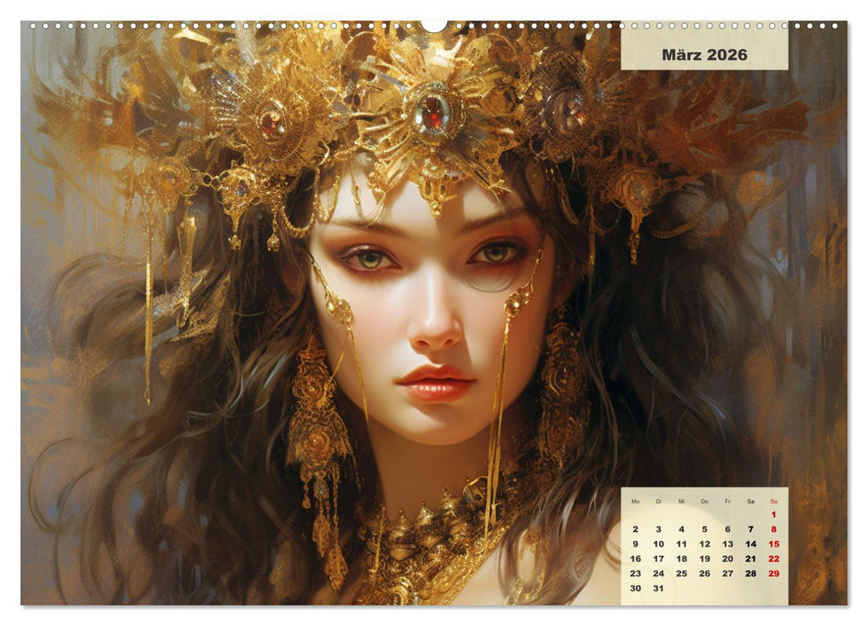 Goldene Anmut. Verträumt, sinnlich und verführerisch (CALVENDO Premium Wandkalender 2026)
