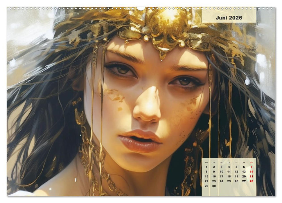 Goldene Anmut. Verträumt, sinnlich und verführerisch (CALVENDO Premium Wandkalender 2026)