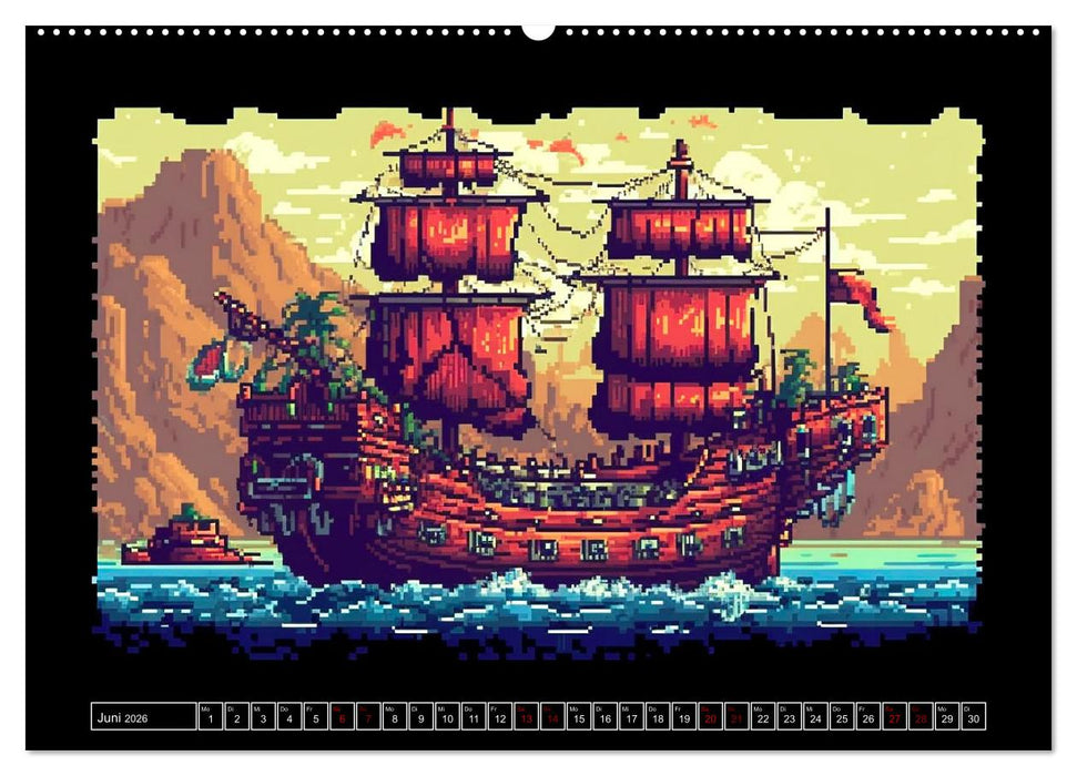 Pixel für Pixel bis Game over (CALVENDO Premium Wandkalender 2026)