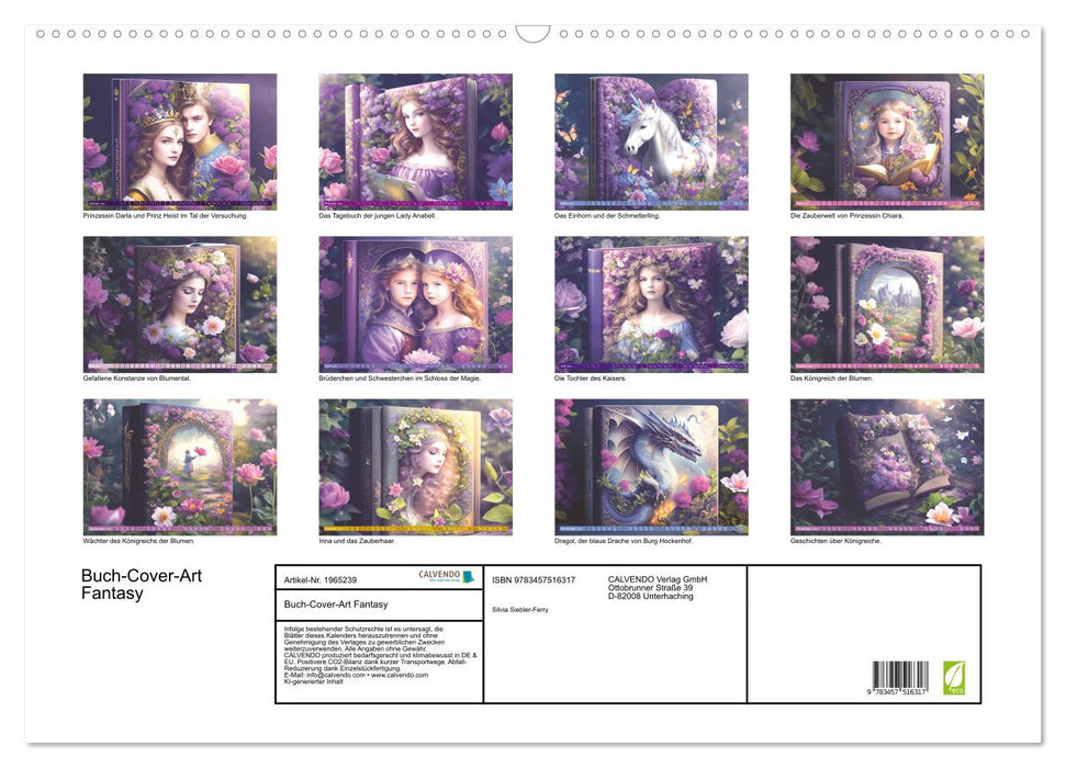 Buch-Cover-Art Fantasy (CALVENDO Wandkalender 2026)