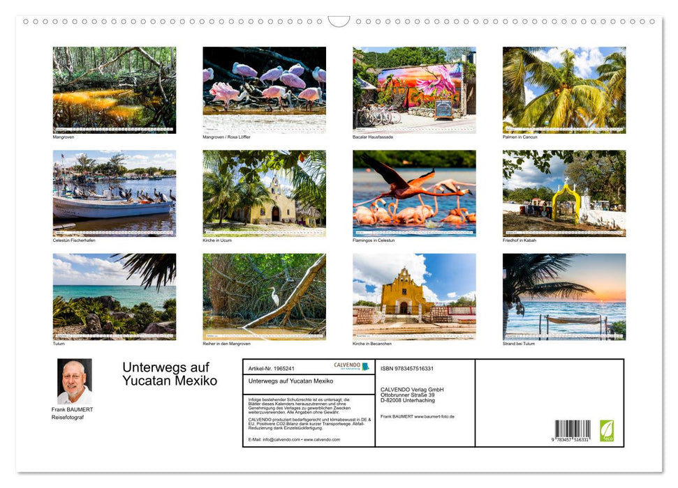 Unterwegs auf Yucatan Mexiko (CALVENDO Wandkalender 2026)