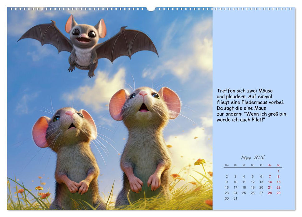 Coole Tierwitze (CALVENDO Premium Wandkalender 2026)