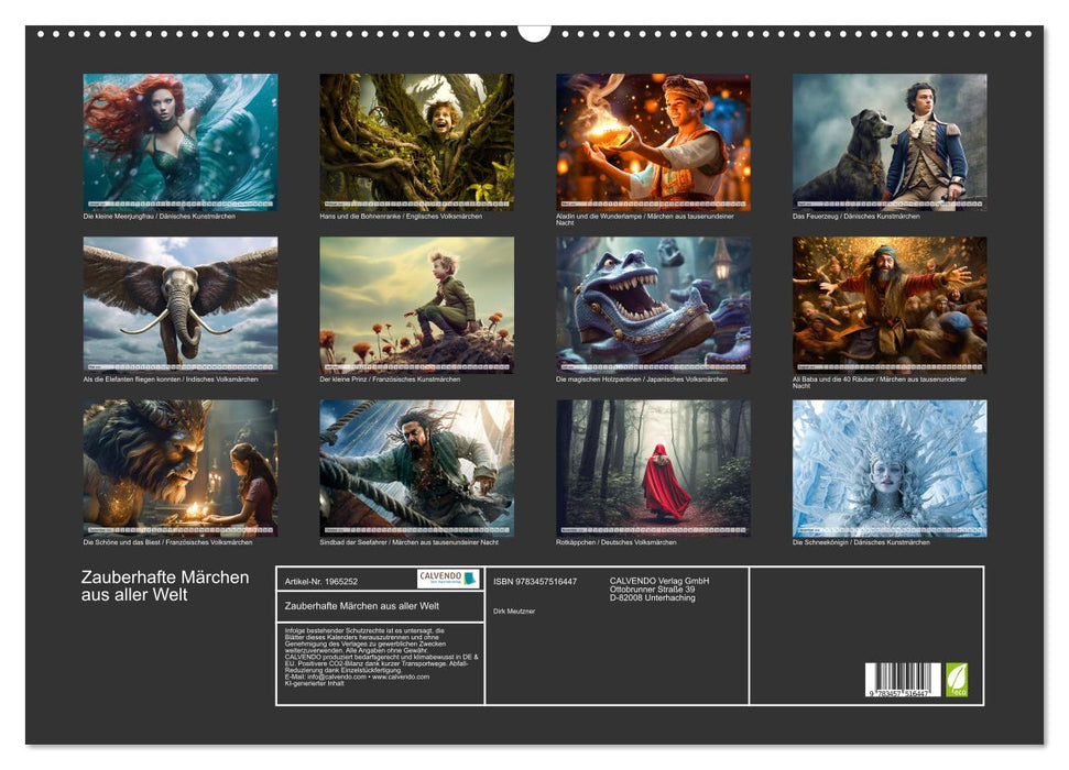 Zauberhafte Märchen aus aller Welt (CALVENDO Wandkalender 2026)