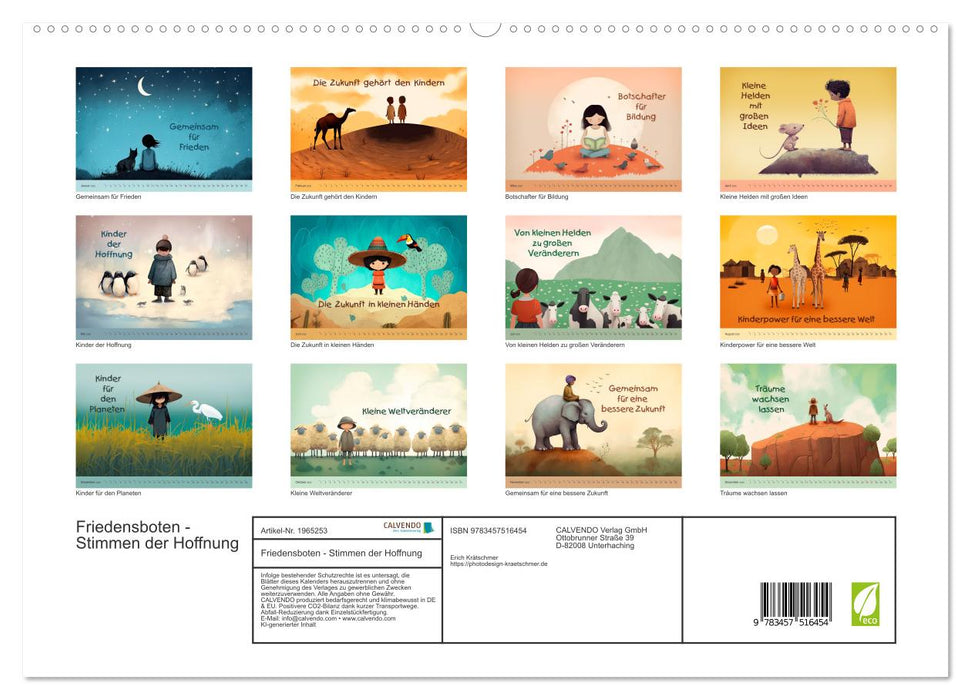 Friedensboten - Stimmen der Hoffnung (CALVENDO Premium Wandkalender 2026)
