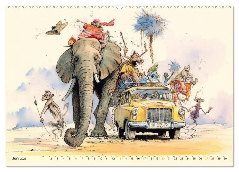 Mit dem Auto unterwegs (CALVENDO Premium Wandkalender 2026)