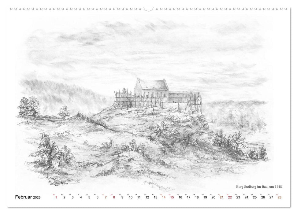 ZeitZeichnen - Reise in Stolbergs Vergangenheit (CALVENDO Wandkalender 2026)