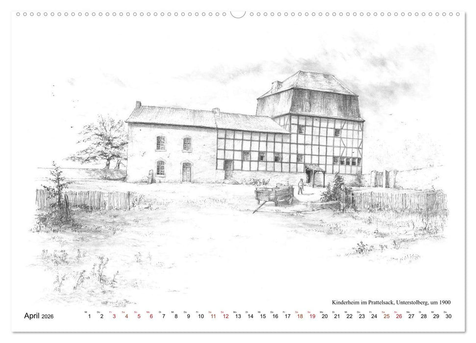 ZeitZeichnen - Reise in Stolbergs Vergangenheit (CALVENDO Wandkalender 2026)