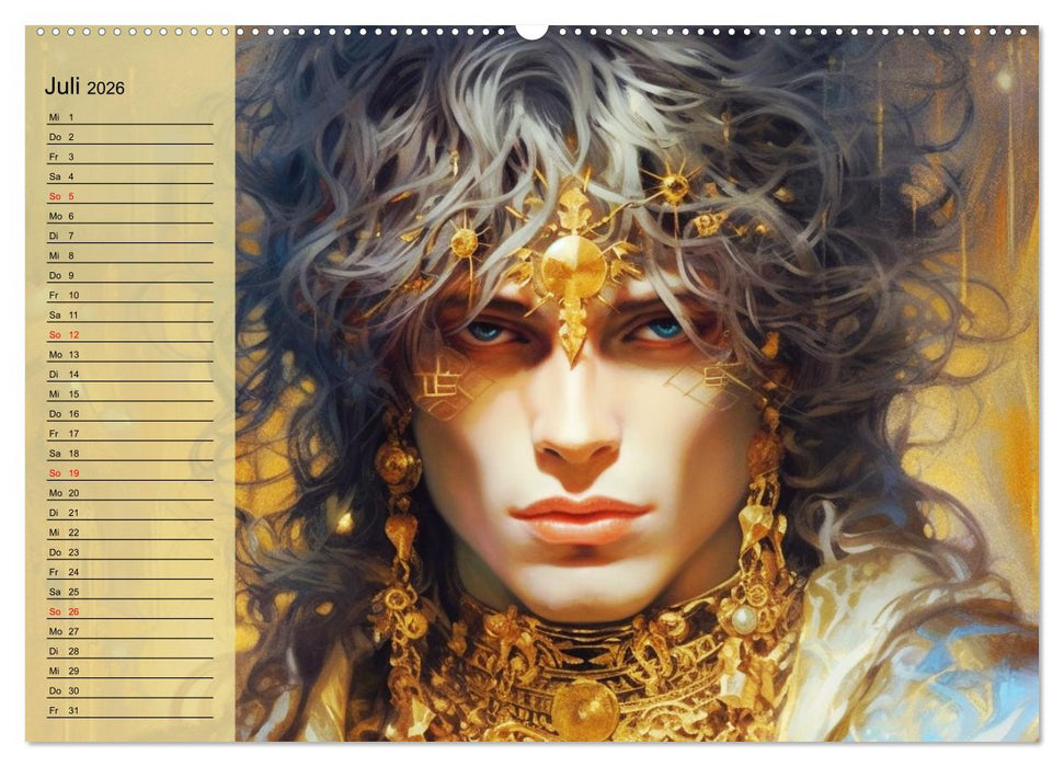 Golden Boys. Feminin, sinnlich, verführersich und schön (CALVENDO Premium Wandkalender 2026)