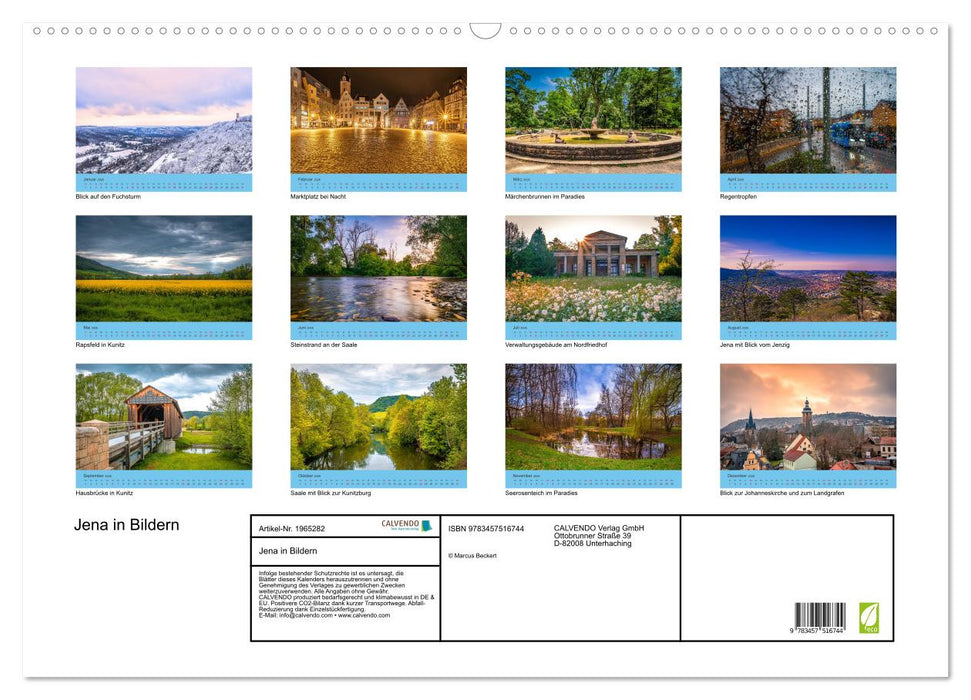 Jena in Bildern (CALVENDO Wandkalender 2026)