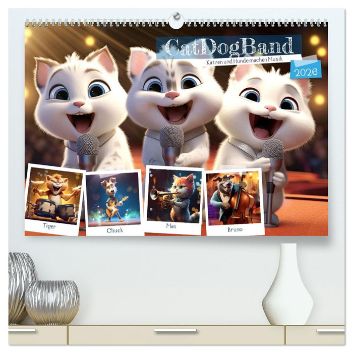 CatDogBand (CALVENDO Premium Wandkalender 2026)