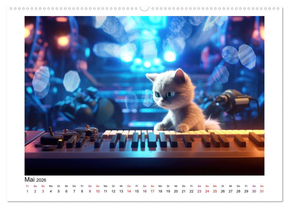 CatDogBand (CALVENDO Premium Wandkalender 2026)