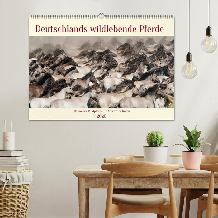 Deutschlands wildlebende Pferde (CALVENDO Wandkalender 2026)
