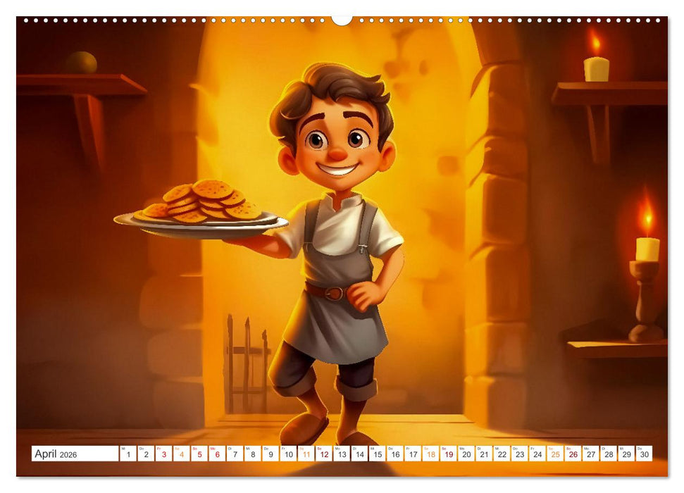 Abenteuer in Burgenstadt (CALVENDO Premium Wandkalender 2026)