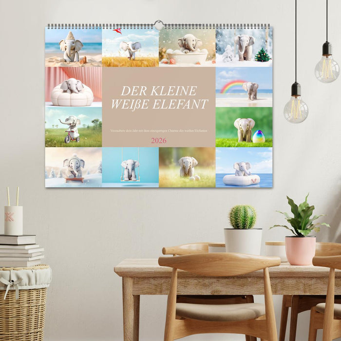 Der kleine weiße Elefant (CALVENDO Wandkalender 2026)