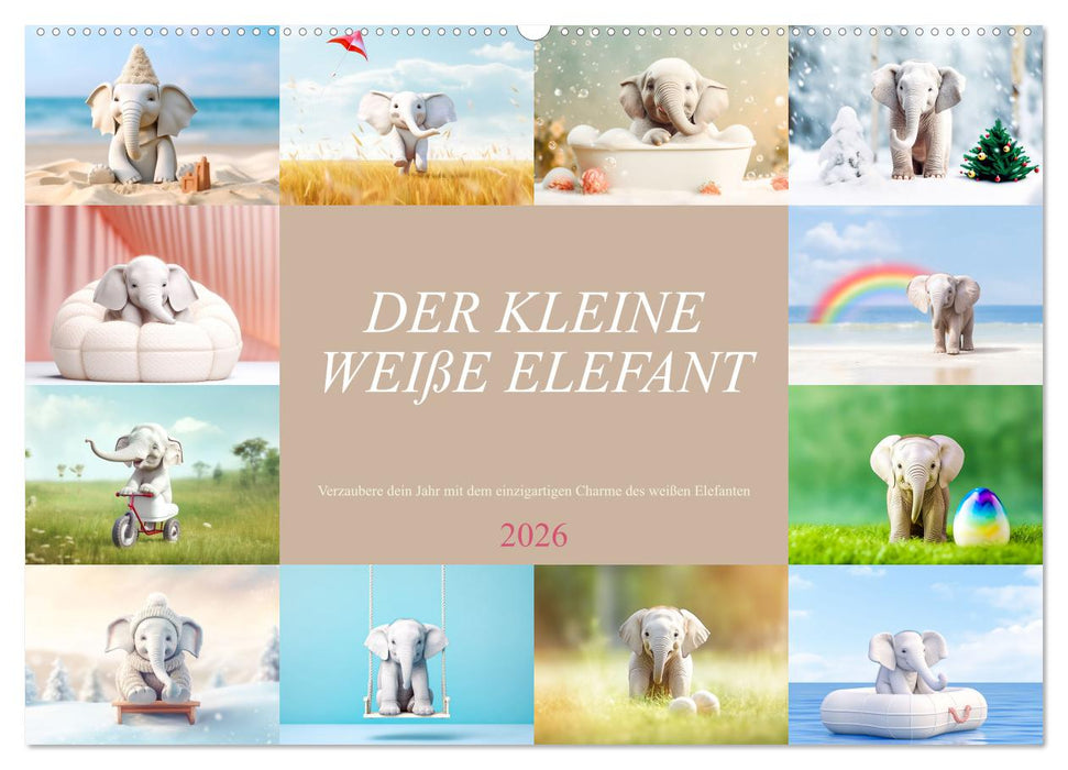 Der kleine weiße Elefant (CALVENDO Wandkalender 2026)