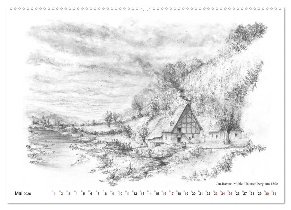 ZeitZeichnen - Reise in Stolbergs Vergangenheit (CALVENDO Premium Wandkalender 2026)