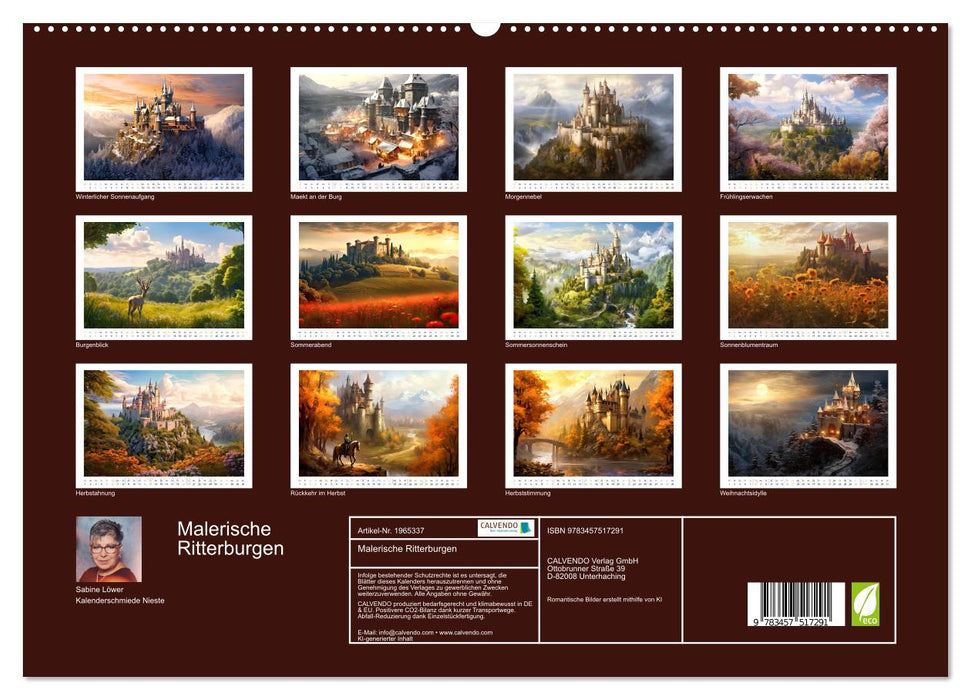 Malerische Ritterburgen (CALVENDO Premium Wandkalender 2026)