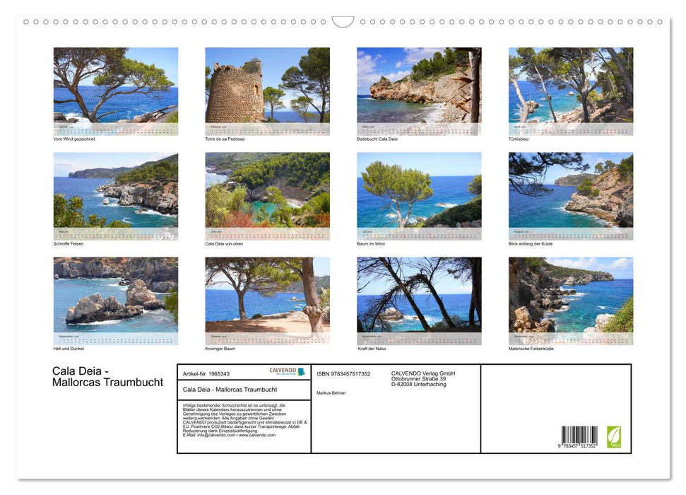 Cala Deia - Mallorcas Traumbucht (CALVENDO Wandkalender 2026)