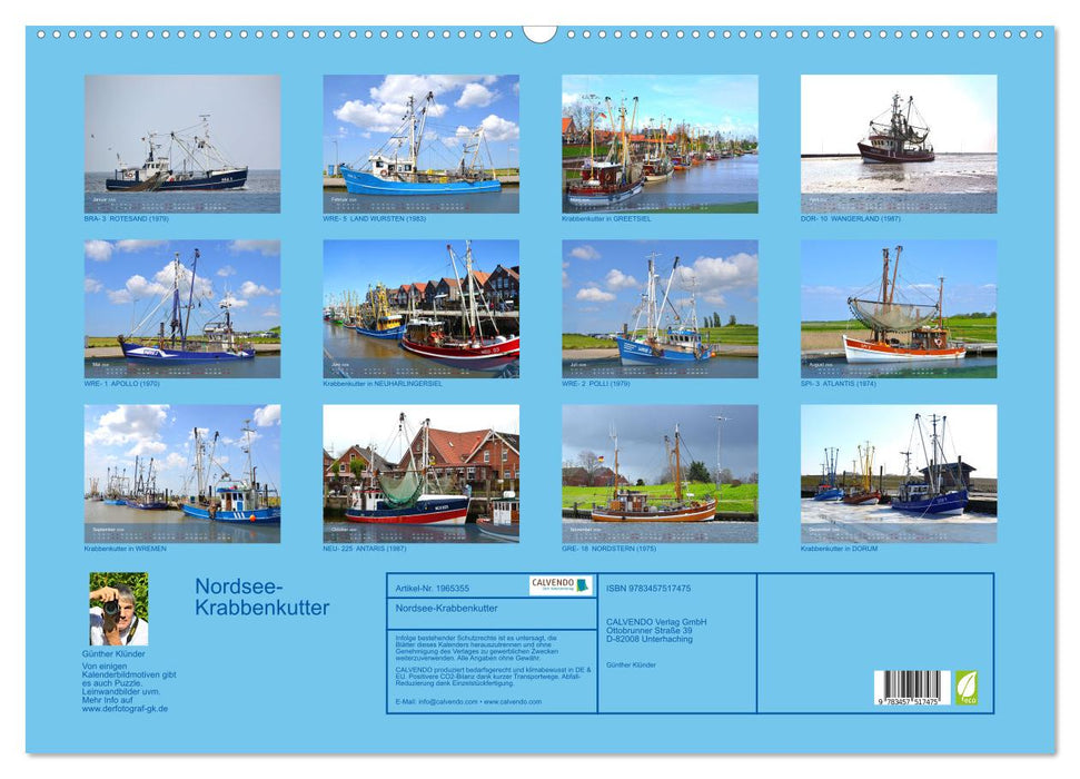 Nordsee-Krabbenkutter (CALVENDO Wandkalender 2026)