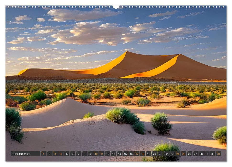 Zur Ruhe kommen Fantasiereisen mit KI (CALVENDO Premium Wandkalender 2026)