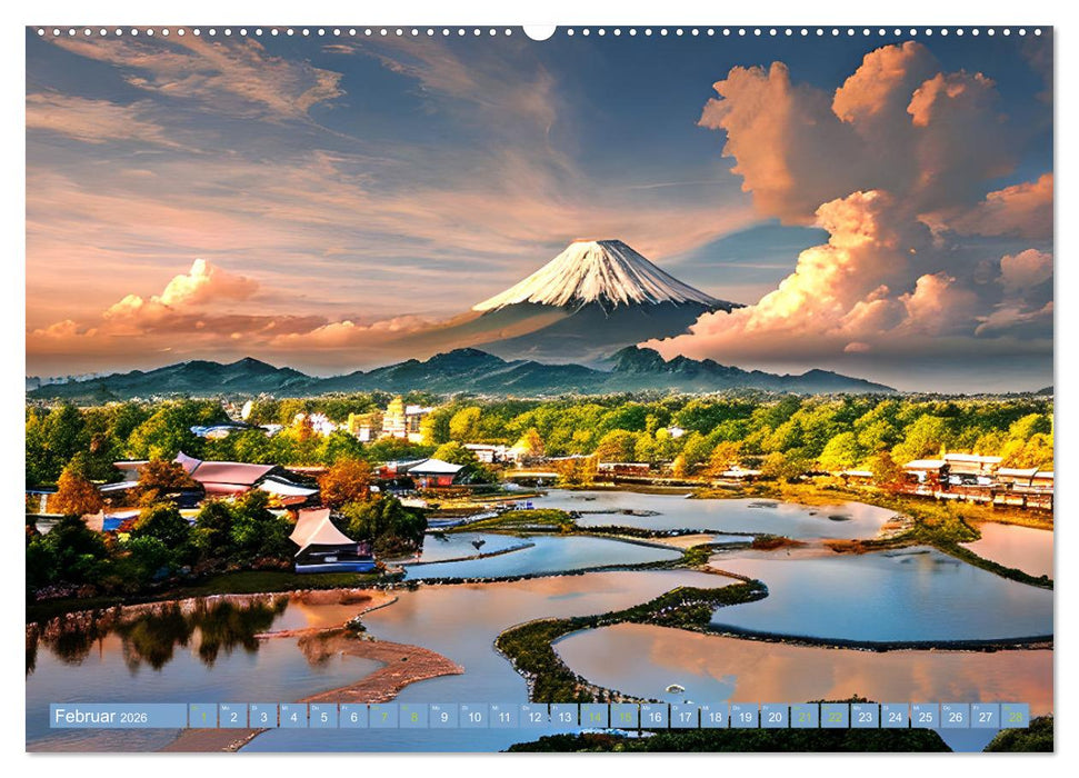 Zur Ruhe kommen Fantasiereisen mit KI (CALVENDO Premium Wandkalender 2026)